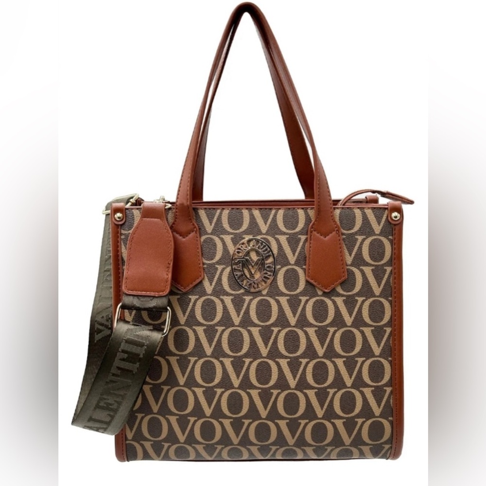 Valentino‎ Orlandi VOVO Handbag Crossbody Brown Signature Extra Woven Strap NWT